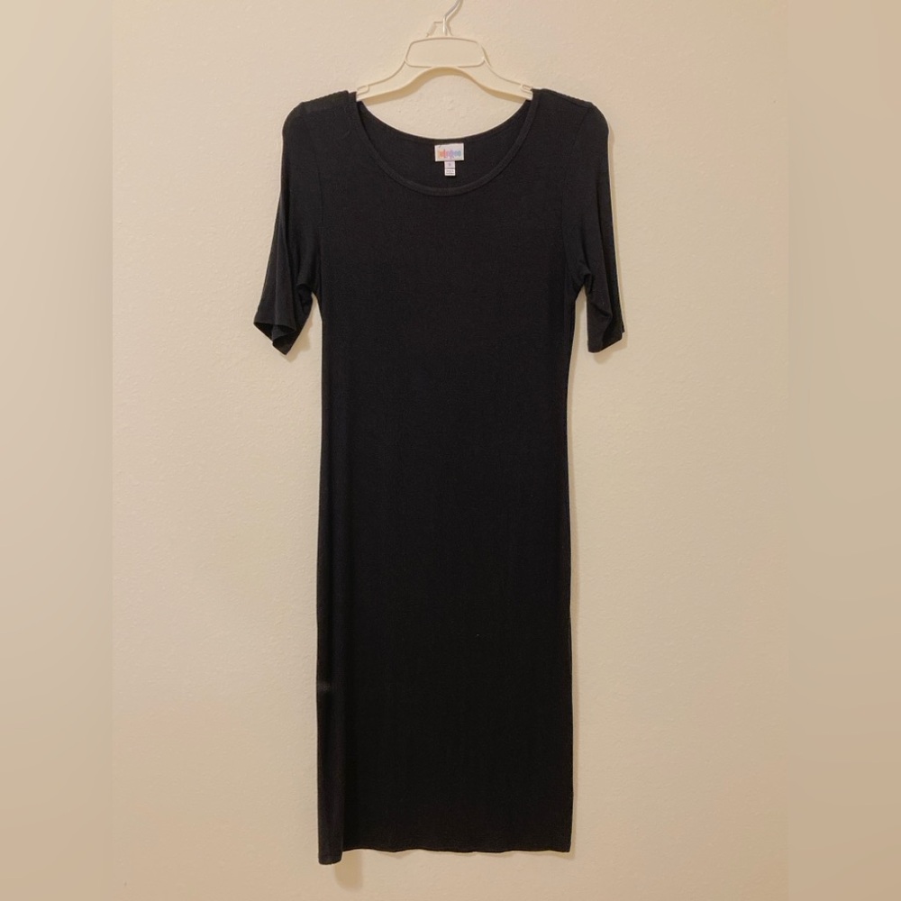 LuLaRoe Solid Black Julia Dress Size S
